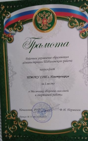 Итоги месячника по оборонно - массовой и спортивной работе.